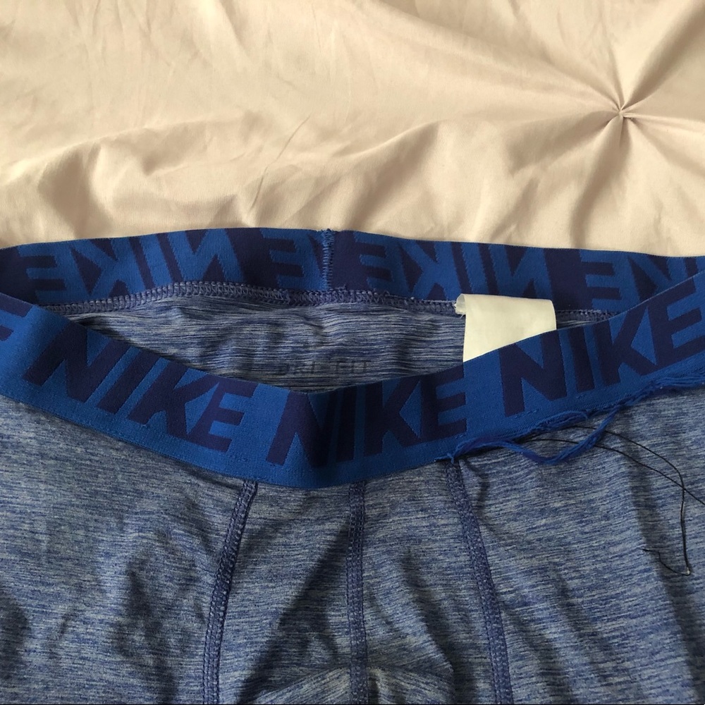Nike pro mens blue leggings